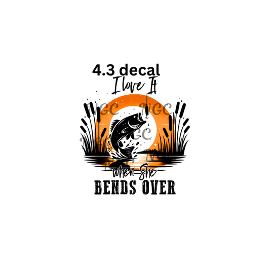 decal i love it fishing