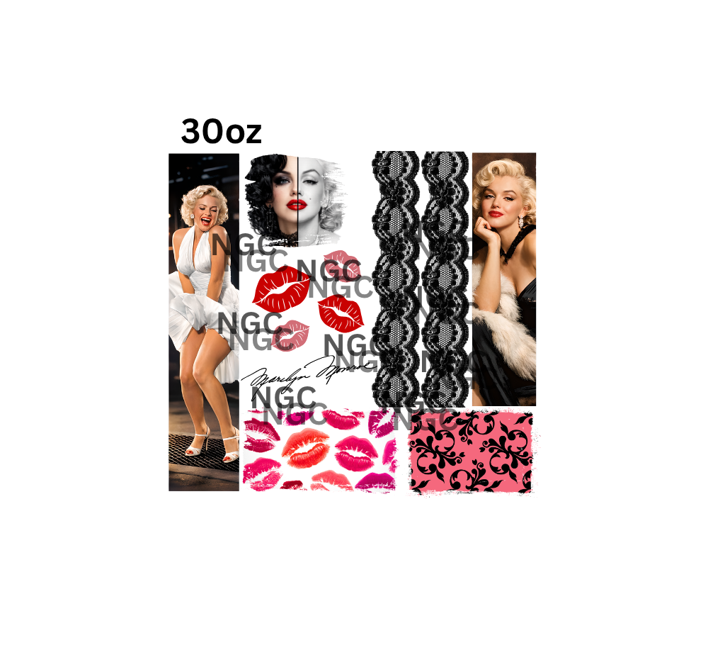 30oz marilyn monroe collage