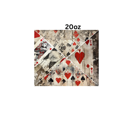 20oz grunge playing cards