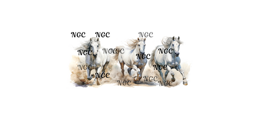 16 oz wrap wild horses white