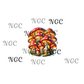 single decal red mushroom house