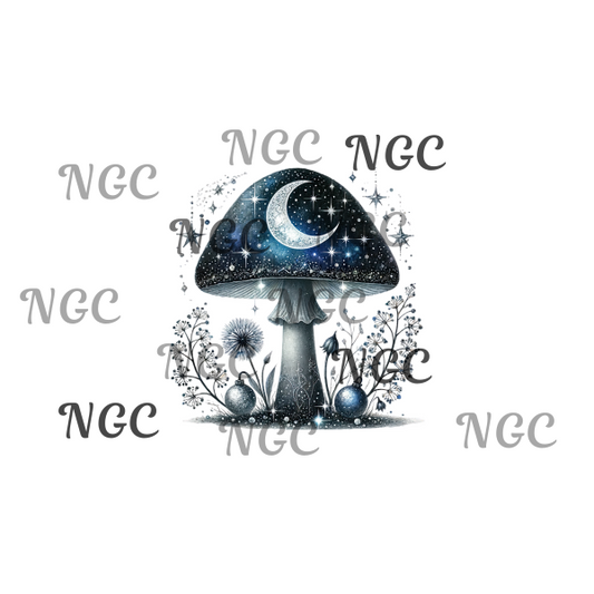 single decal moon mushroom