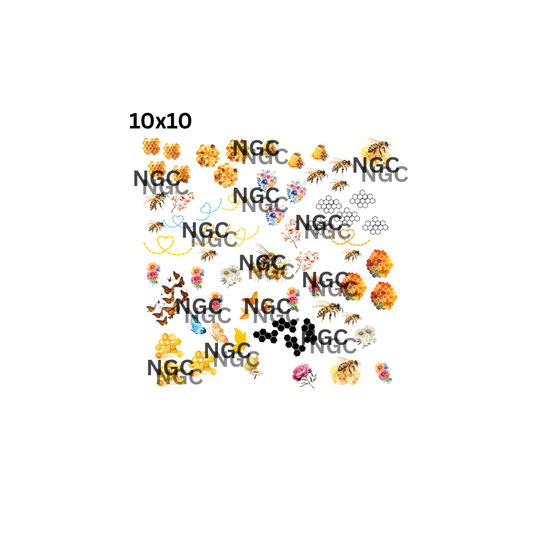 10x10 bee with elements