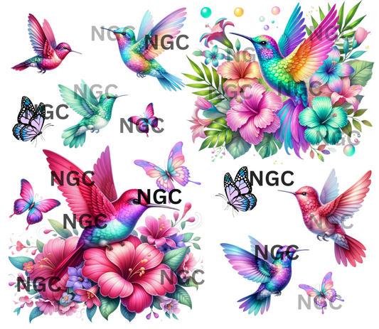 20oz wrap hummingbirds red green rainbow