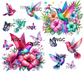 20oz wrap hummingbirds red green rainbow