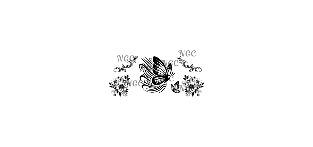 16oz butterfly outlines