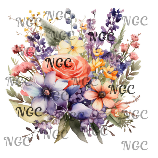 single decal spring flowers1