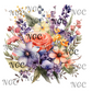 single decal spring flowers1