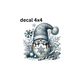 decal silver & cocoa christmas gnome