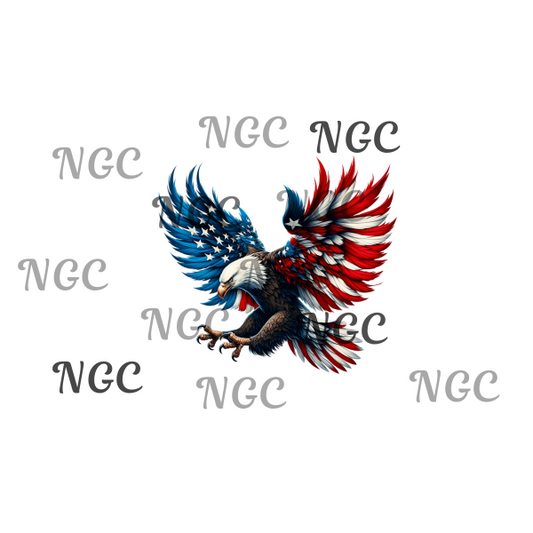 single decal patriotic eagle4