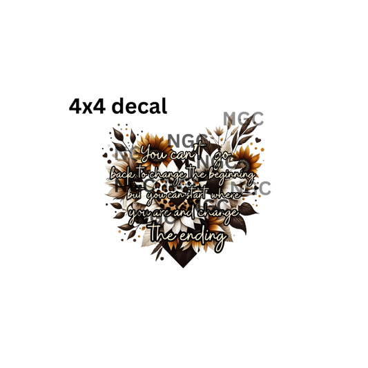 decal leopard heart sunflower