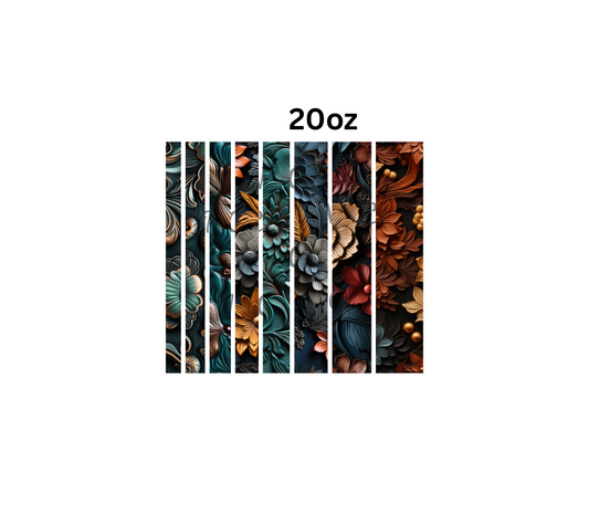 20oz tooled leather band sheet solid