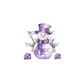 decal purple snowman with gifts christmas