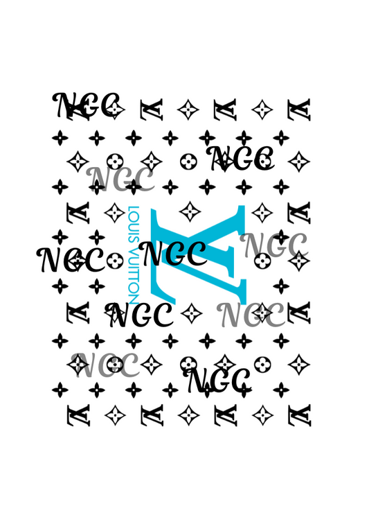 A5 Notebook LV blue with black emblem