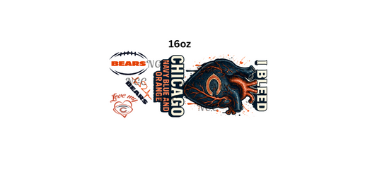 16oz i bleed chicago bears