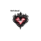 decal vined heart