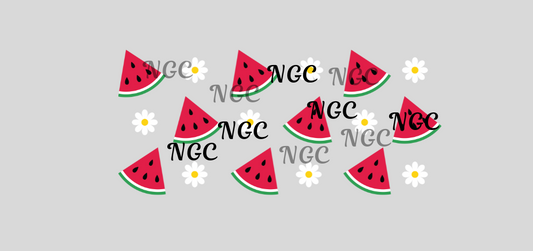 16 oz wrap watermelon and daisies