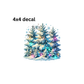 decal snowy christmas trees