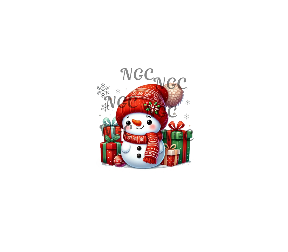 decal red snowman8 christmas