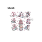 10x10 pink snowmen christmas