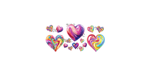 16oz colorful hearts