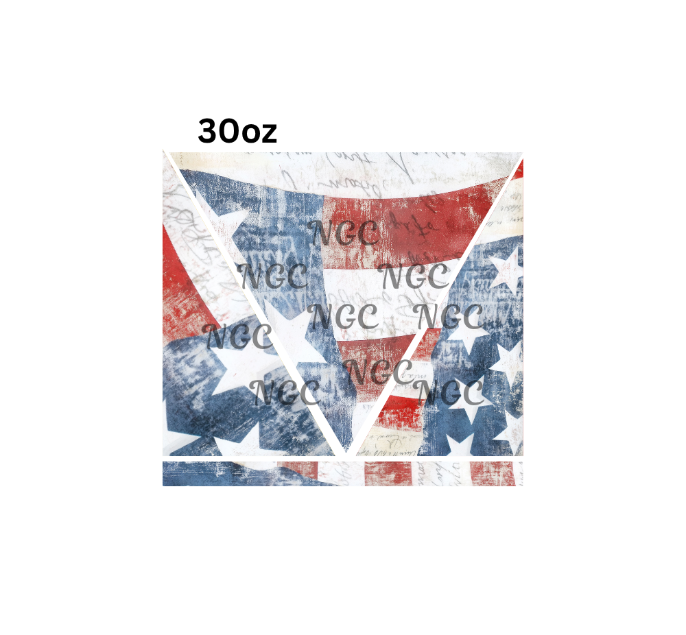 30oz grunge USA flag elements