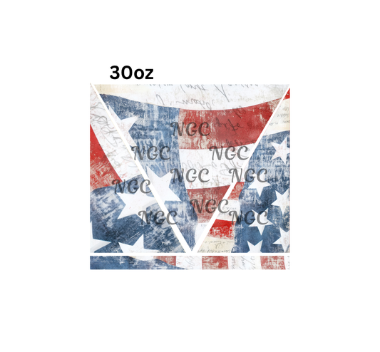 30oz grunge USA flag elements