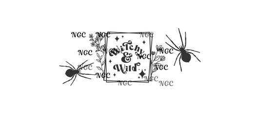 16 oz wrap witchy & wild with halloween spiders