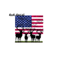 decal american flag with deer
