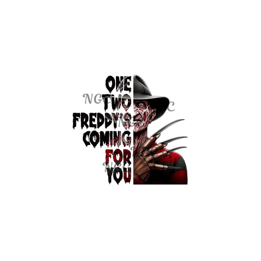 decal one two freddy halloween horror
