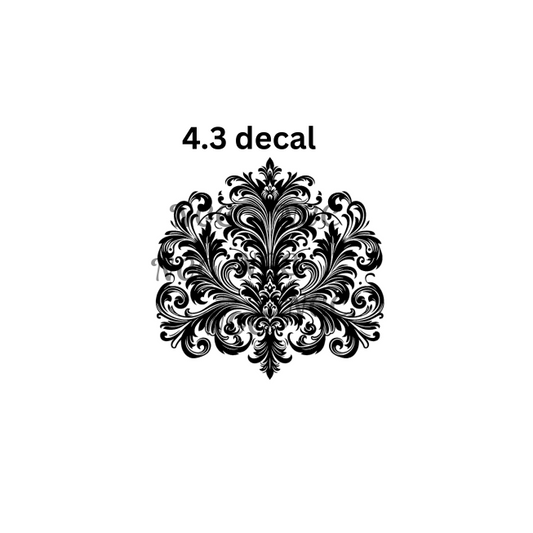 decal ornate filigree black scroll
