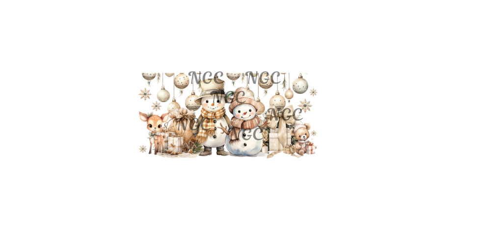16oz vintage snowman christmas