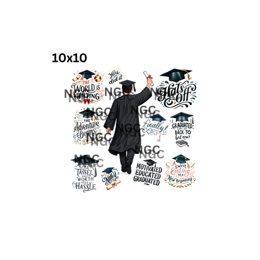 10x10 male graduate