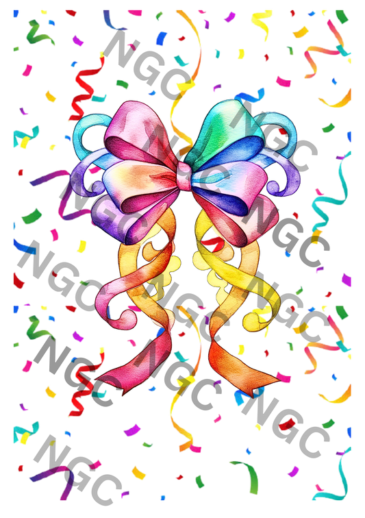 A5 Notebook rainbow bow