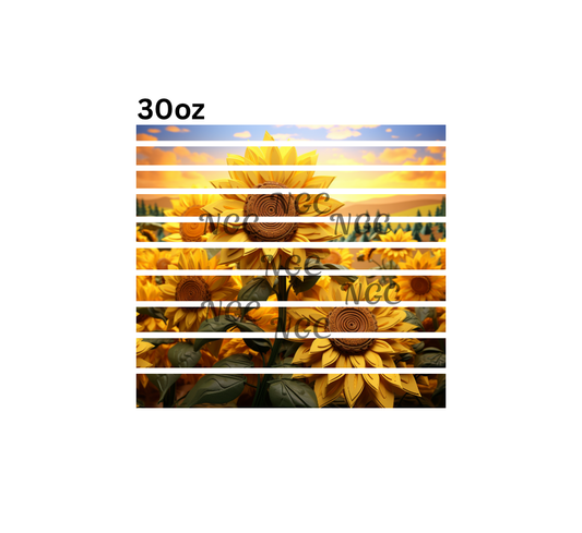 30oz sunflower band sheet