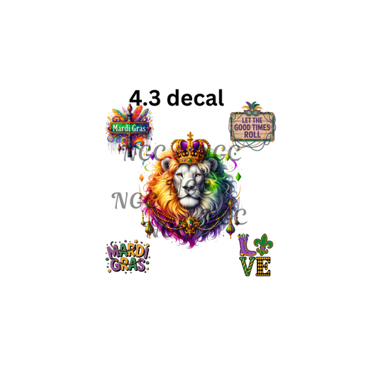 decal mardi gras lion