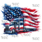 single decal patriotic trucker3