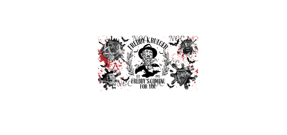 16oz wrap freddy krueger halloween horror