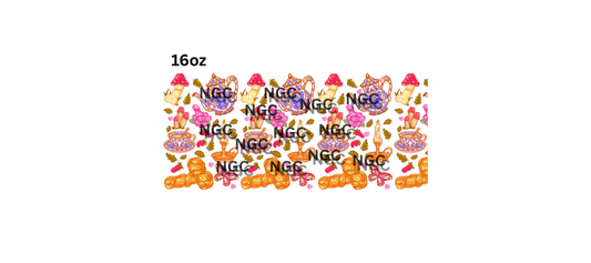 16oz adult tea and baked goods