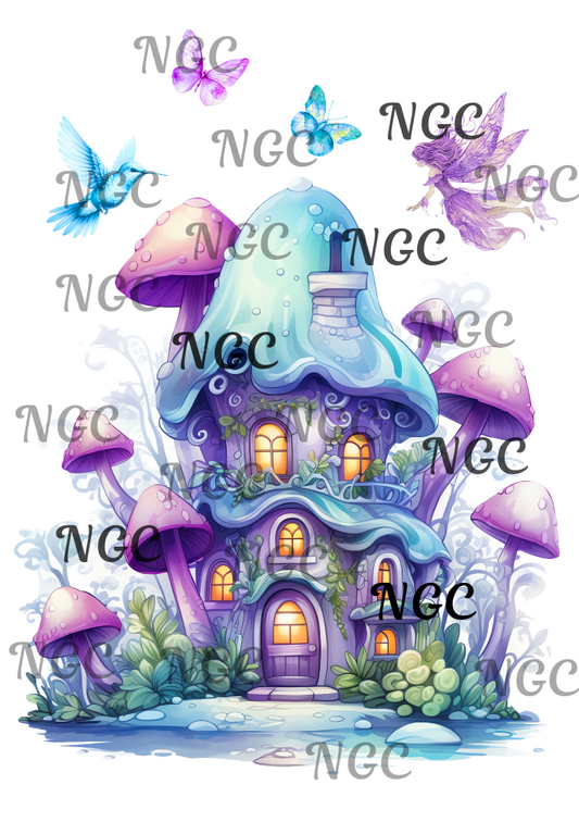 A5 Notebook Fairy mushroom house
