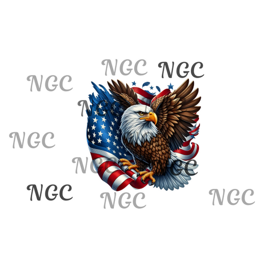 single decal patriotic eagle2