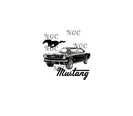 decal mustang with pony emblem