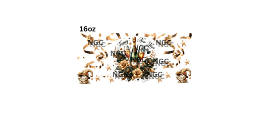 16oz champagne happy new year