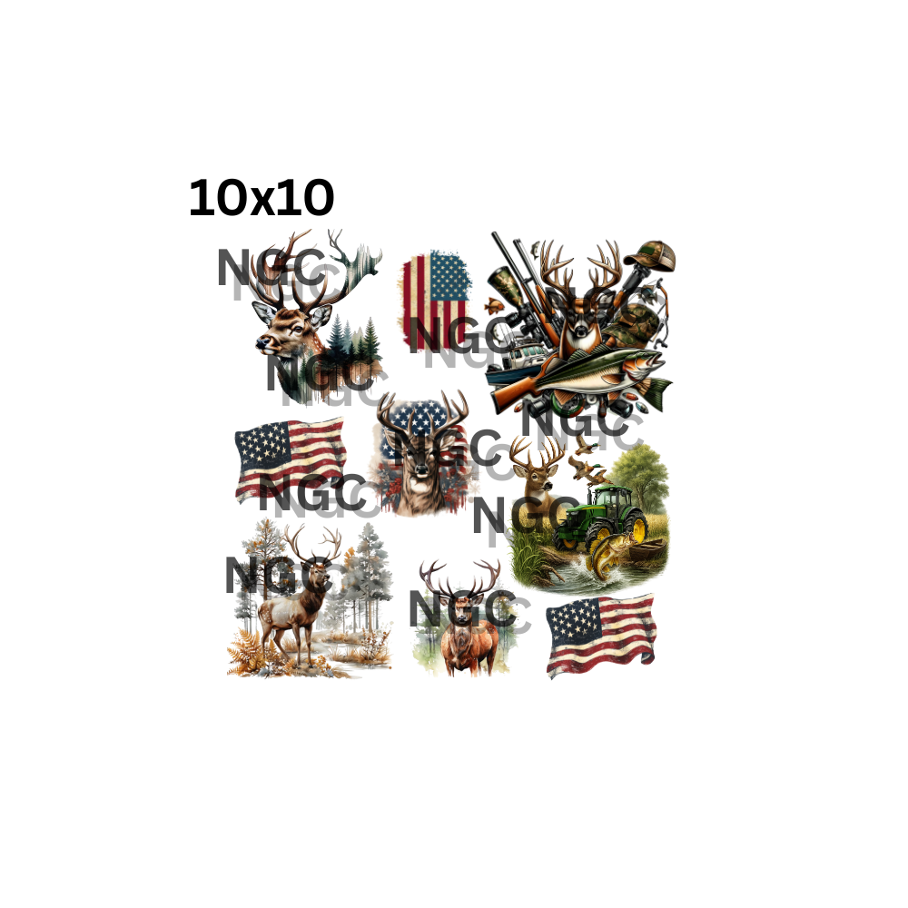 10x10 hunting deer flags