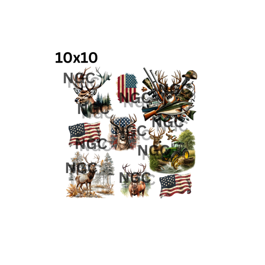 10x10 hunting deer flags