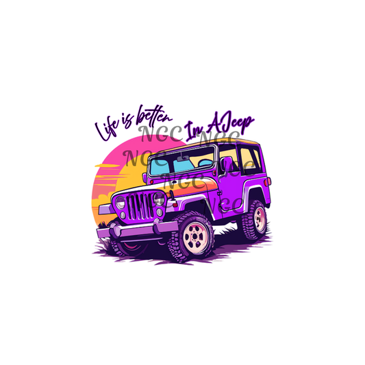 decal life is better in a jeep