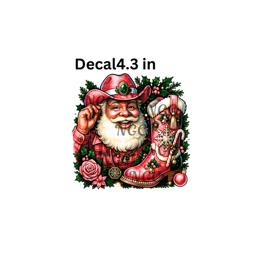 decal melanin country santa christmas