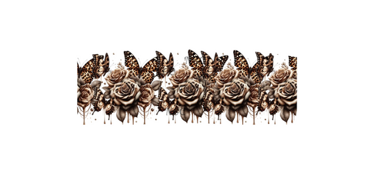 16oz leopard butterflys & roses