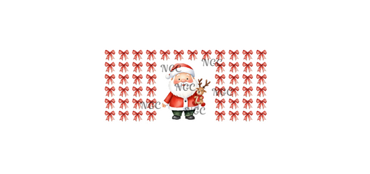 16oz santa with bows