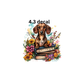 decal dachshund on books